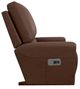 La-Z-Boy® Kells Chestnut Leather Power Rocking Recliner with Headrest-3