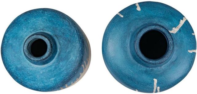 Uttermost® Coastal Cascade 2-Piece Beige/Ocean Blue Vase Set-4