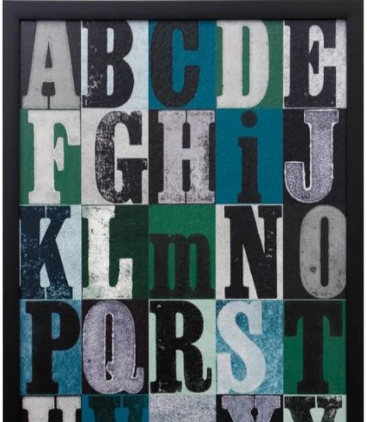 Stylecraft Alphabet Textured Framed Print-1