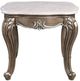 ACME Furniture Elozzol Beige End Table with Antique Bronze Base-3