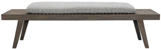 Bernhardt Madura Gray/Smoked Truffle Outdoor Bench-1