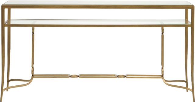 Magnussen Home® Lorena Burnished Brass Rectangular Sofa Table-1