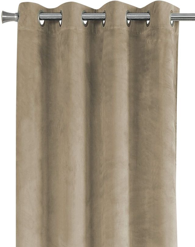 Monarch Specialties Inc. 2-Piece Beige 52" x 84" Room Darkening Curtain Panel Set-3