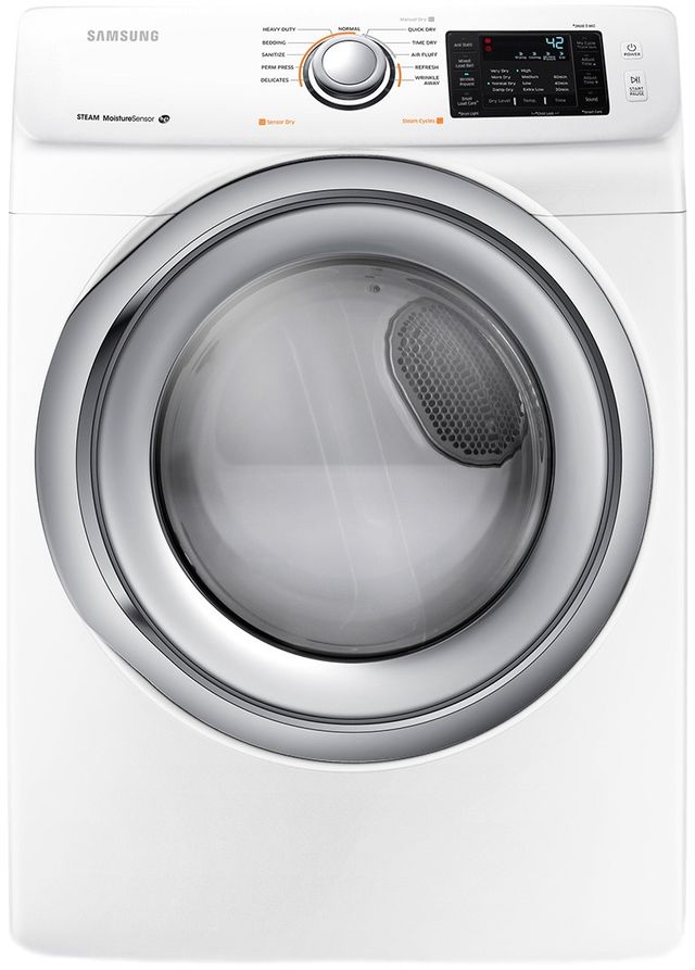 Samsung 7.5 Cu. Ft. White Front Load Gas Dryer-0