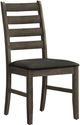 Monarch Specialties Inc. 2-Piece Antique Grey/Dark Grey Fabric 38" Upholstered Dining  Side Chairs S-0