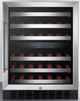 Summit® 24" Black/Stainless Steel Undercounter Dual Zone Wine Cellar-0