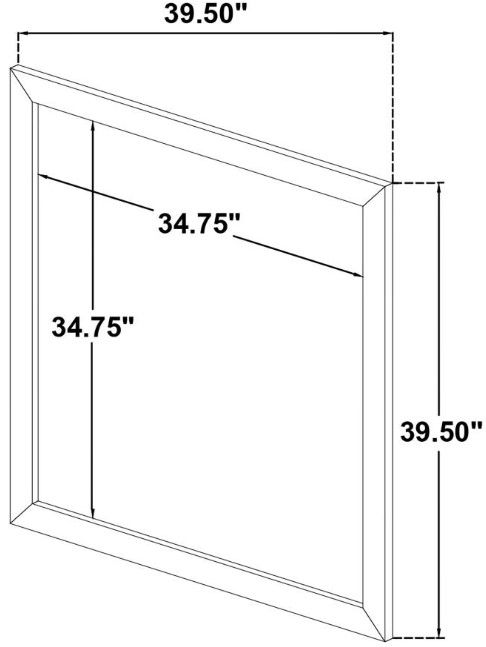 Coaster® Ines White High Gloss Dresser Mirror-2