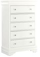 Global Furniture USA Pompei Metallic White Chest-0