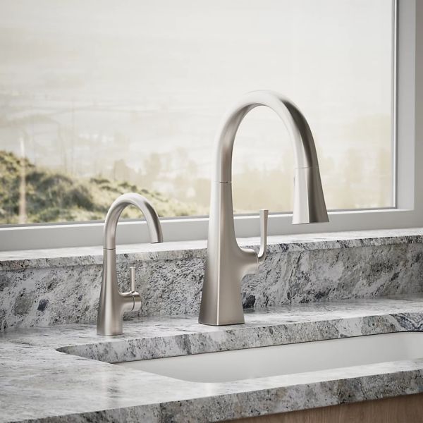KOHLER® Vibrant Stainless Transitional Beverage Faucet-2