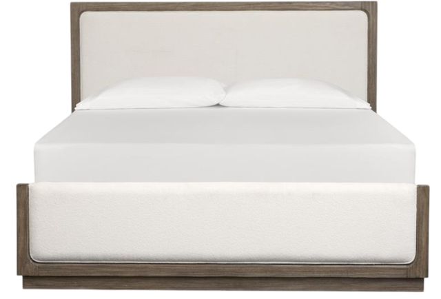 Magnussen Home® Westbourne Dark Umber/Milo Ivory King Panel Upholstered Headboard-1