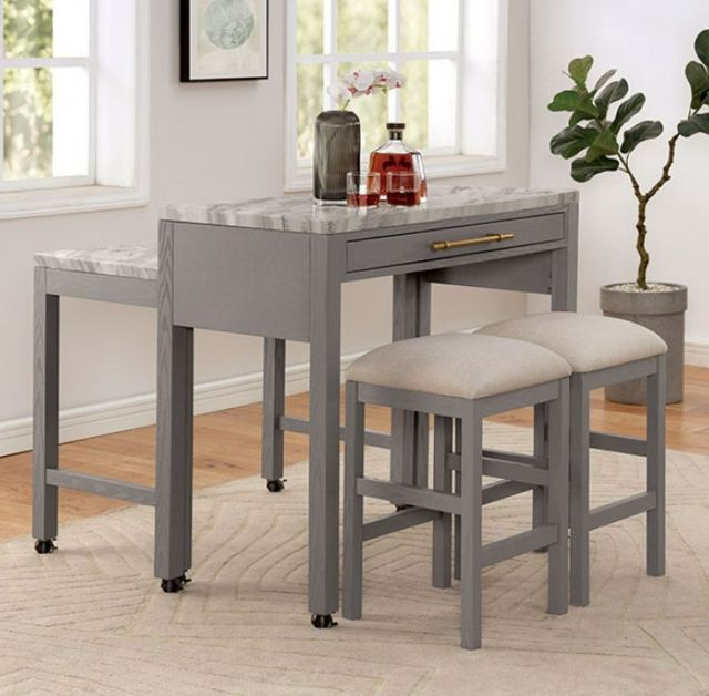 Furniture of America® Whitehall Beige/Light Gray Counter Stool-1