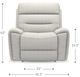 La-Z-Boy® Soren Pewter Leather Power Rocking Recliner with Headrest-5