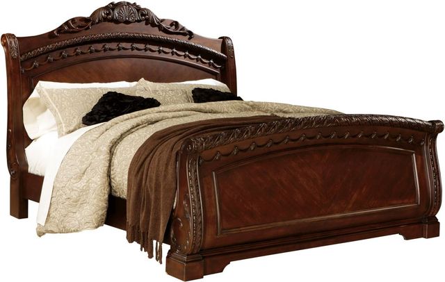Millennium® By Ashley® North Shore Dark Brown King Sleigh Bed-0