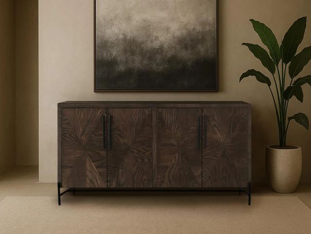 International Furniture Direct Verona Dark Brown Console-1