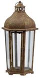 A & B Home Armand 2-Piece Brown Carriage Candle Lantern Set-1