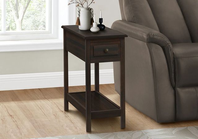 Monarch Specialties Inc. Walnut 2-Tier Narrow Accent Table-2
