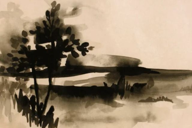 Stylecraft Ink Scape I Wall Art-1