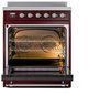 Ilve® Nostalgie II Series 30" Burgundy Pro Style Induction Range-2
