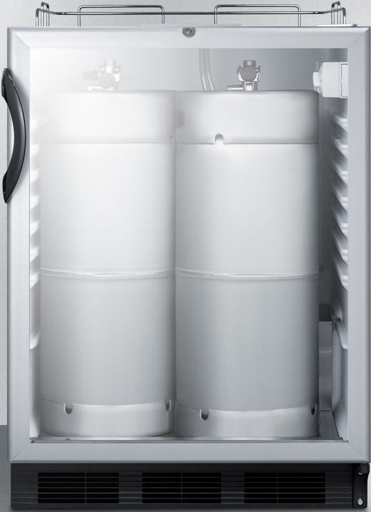 Summit® Commercial 5.5 Cu. Ft. Black Beer Cooler/Kegerator-2