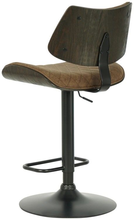 Armen Living Leland 4-Piece Espresso/Vintage Dark Brown Barstool Set-2