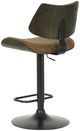 Armen Living Leland 4-Piece Espresso/Vintage Dark Brown Barstool Set-2