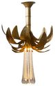 A & B Home Lustrous Gold Glass Chandelier-1
