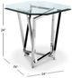 Magnussen Home® Lenox Square Chrome/Glass Octagonal End Table-1
