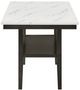 New Classic® Home Furnishings Carissa Faux Marble Top Counter Table with Espresso Base-3