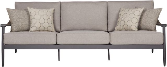 Signature Design by Ashley® North Island Gray/White Aluminum Outdoor Sofa-2