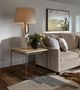Universal Explore Home™ Modern Farmhouse Rustic Oak End Table with Pepper Base-1