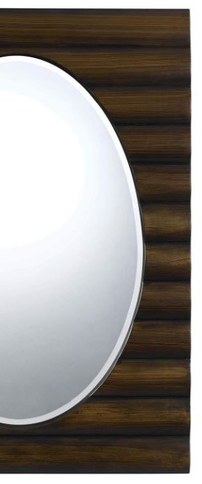 Cal® Lighting & Accessories Cheyenne Teak Beveled Mirror-1