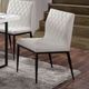 Furniture of America® Alessia 7-Piece White marble Dining Table Set with Black Base-1