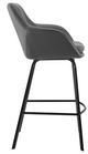 Armen Living Aura Gray 26" Backless Swivel Counter Stool-1