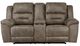 Homelegance® Hazen Brown Double Reclining Loveseat with Center Console-2