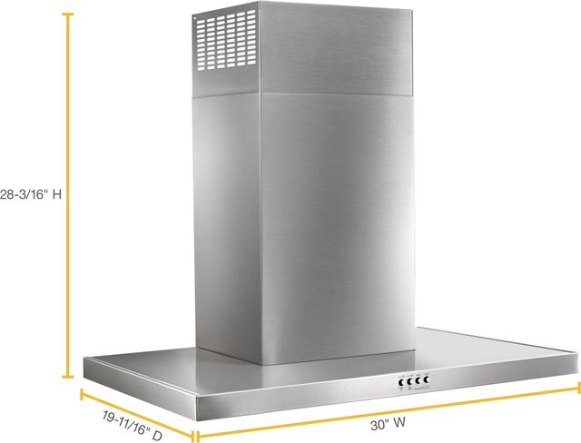 Amana® 30" Stainless Steel Wall Mount Flat Range Hood-4