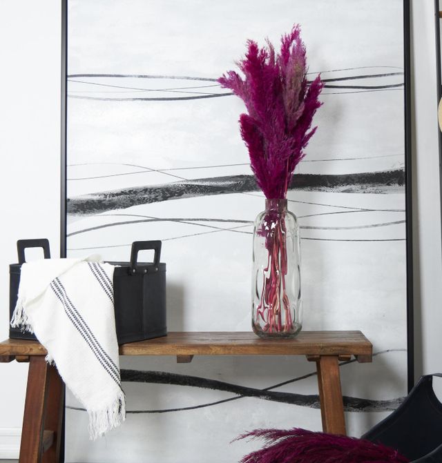 Deco Marche Pink Dried Plant Pampas Grass Natural Foliage with Long Stems-3