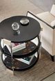 Caracole® Go Around It Caracole Classic Tuxedo Black Side Table with Acrylic Post -3