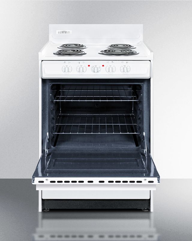 Summit® 24" White Freestanding Electric Range-1