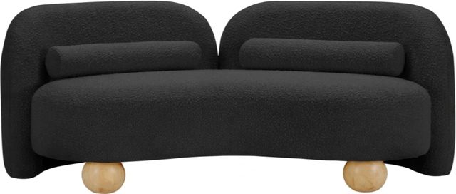 Meridian Furniture Daphne Black Boucle Fabric Sofa-2