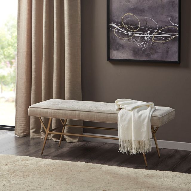 Olliix by Martha Stewart Tinsley Light Tan Accent Bench-3