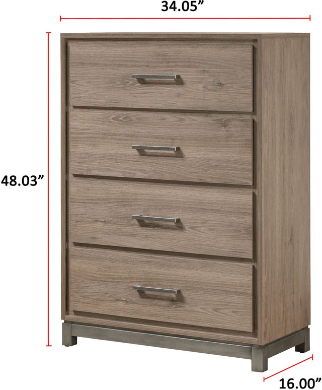 Crown Mark River Gray Oak Chest-2