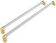 Bertazzoni Master Series 2-Piece Stainless Steel Built-in Refrigerator Handle Kit with Gold Accent-0