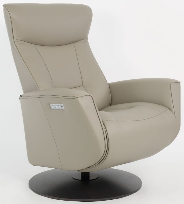 Fjords® Modern Living Oskar Cement Large Dual Motion Swivel Recliner-3