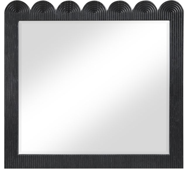 Meridian Furniture Scallop Black Mirror-0