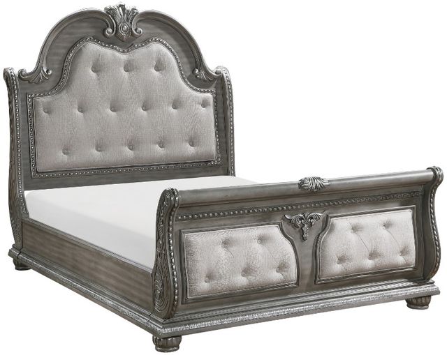 Homelegance® Bennington Gray California King Sleigh Bed-0