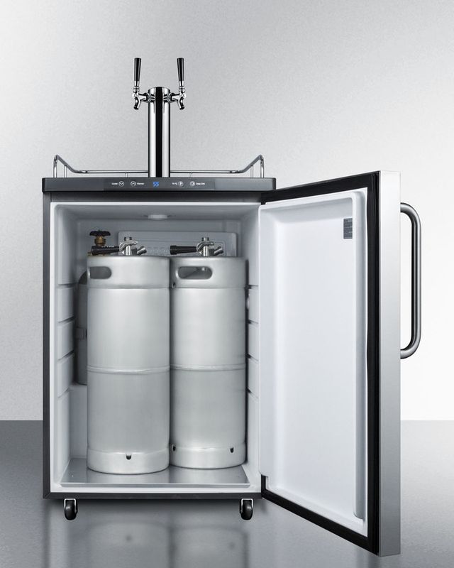 Summit® 5.6 Cu. Ft. Stainless Steel Beer Cooler/Kegerator-3