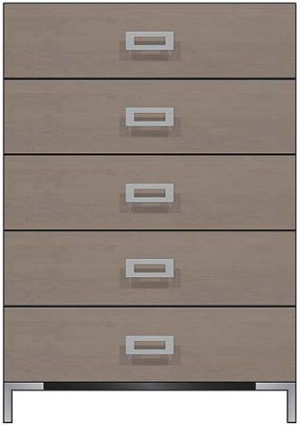 Country View Woodworking Customizable American Modern 36'' 5-Drawer Metal Legs Chest-0
