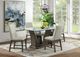 Elements International Dapper Grey/Glass Dining Table with 4 Chairs Set-3