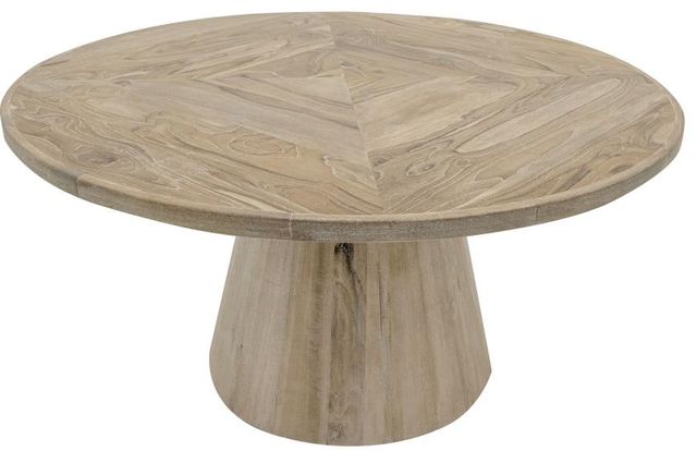 International Furniture Direct Balam White Round Dining Table-2
