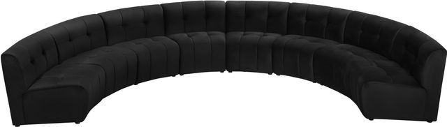 Meridian Furniture Limitless 8-Piece Black Velvet Modular Sectional-3